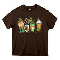 Chocolate Brown highly caffeinated coffee cups Heavy Core Tee - Zillion Design Studio