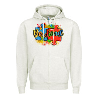 Oatmeal Heather be kind autism Zipper Hoodie - LillyAllenDesigns