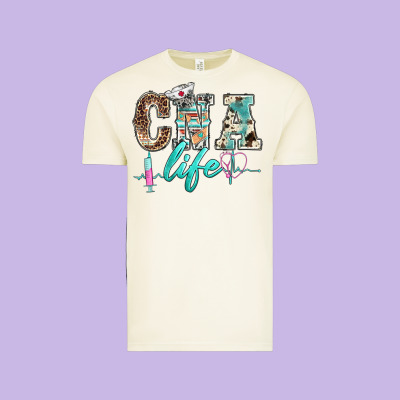 Western Nurse Cna Life Vintage Tee Designed By Barkaloodesign