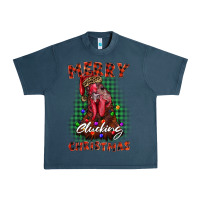 Midnight Navy merry clucking christmas rooster Urban Heavy Tee - BarkalooDesign