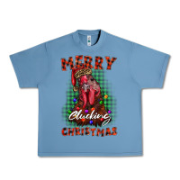 Pebble Blue merry clucking christmas rooster Urban Heavy Tee - BarkalooDesign