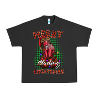 Pigment Black merry clucking christmas rooster Urban Heavy Tee - BarkalooDesign