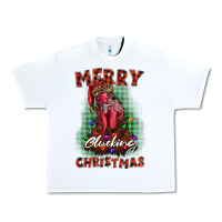 White merry clucking christmas rooster Urban Heavy Tee - BarkalooDesign