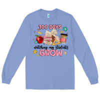 Colony Blue 100 days of watching my students grow Long Sleeve Tee - MaliasSmallBusiness
