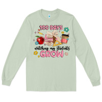 Matcha 100 days of watching my students grow Long Sleeve Tee - MaliasSmallBusiness