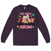 Plum 100 days of watching my students grow Long Sleeve Tee - MaliasSmallBusiness