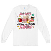 White 100 days of watching my students grow Long Sleeve Tee - MaliasSmallBusiness