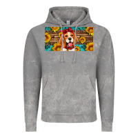 Cloud Rock beagle with sunflowers license plate Vintage Hoodie - Artiststas