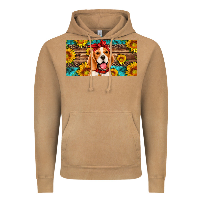 Beagle With Sunflowers License Plate Vintage Hoodie by Artiststas | Teevron
