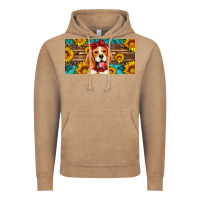 Vintage Coffee beagle with sunflowers license plate Vintage Hoodie - Artiststas