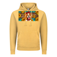 Vintage Mustard beagle with sunflowers license plate Vintage Hoodie - Artiststas