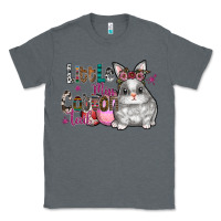 Charcoal Heather Little Miss Cotton Tail Classic Tee - CowhideDigitalArt