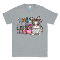 Heather Grey Little Miss Cotton Tail Classic Tee - CowhideDigitalArt