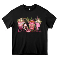 Black let's go girls coffee cups Heavy Core Tee - Zillion Design Studio