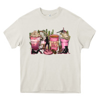 Cream let's go girls coffee cups Heavy Core Tee - Zillion Design Studio