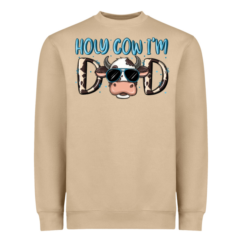 Holy Cow I'm Dad Heavyweight Sweatshirt by MaliasSmallBusiness | Teevron