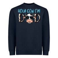 Navy holy cow i'm dad Heavyweight Sweatshirt - MaliasSmallBusiness