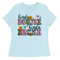 Baby Blue kinda boujee kinda broke Ladies Tee - Zillion Design Studio
