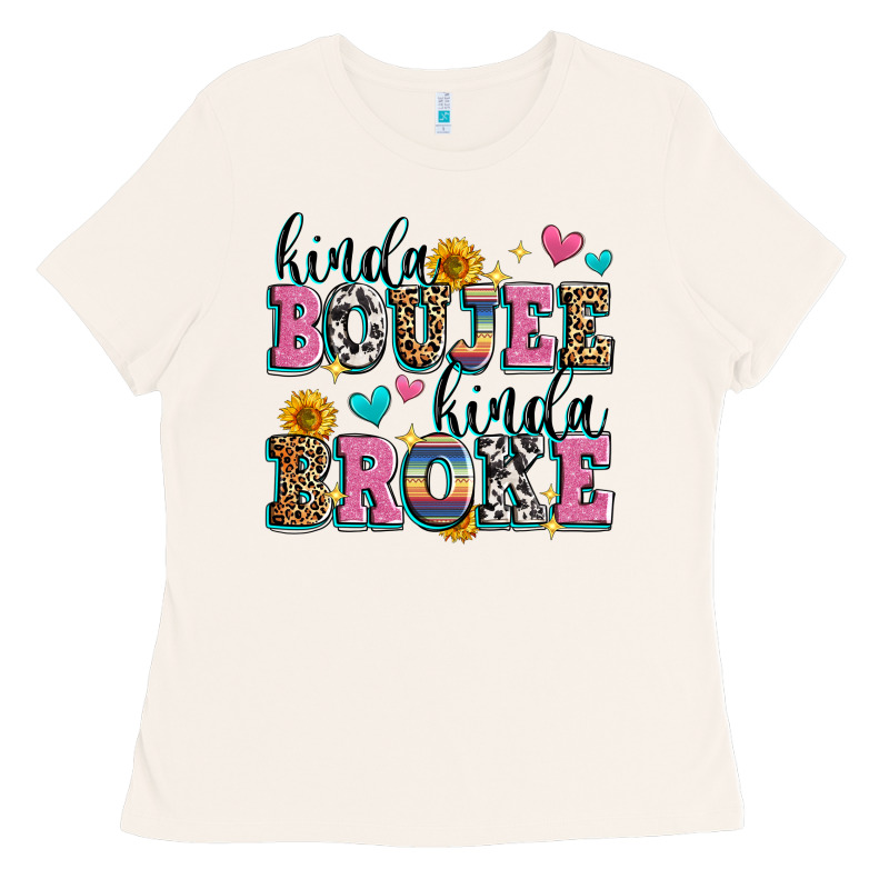 Kinda Boujee Kinda Broke Ladies Tee by Zillion Design Studio | Teevron