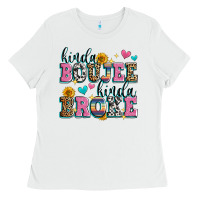 White kinda boujee kinda broke Ladies Tee - Zillion Design Studio