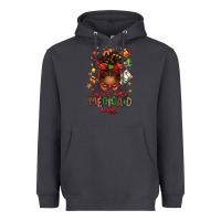Smoke Santa's Favorite Medicaid Analyst Afro Messy Bun Heavyweight Hoodie - texasbilliewilder