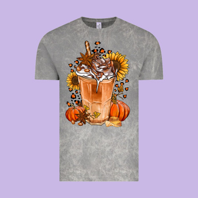 Pumpkin Spice Ice Latte Vintage Tee Designed By Jasminsmagicworld