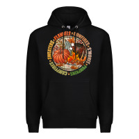 Black Bonfires flannels smores campfires pumpkin Premium Hoodie - NancyCooperArtShop