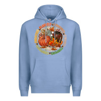 Colony Blue Bonfires flannels smores campfires pumpkin Premium Hoodie - NancyCooperArtShop