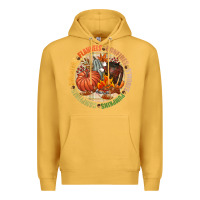 Mustard Bonfires flannels smores campfires pumpkin Premium Hoodie - NancyCooperArtShop