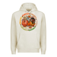 Oatmeal Heather Bonfires flannels smores campfires pumpkin Premium Hoodie - NancyCooperArtShop