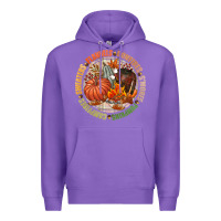 Purple Bonfires flannels smores campfires pumpkin Premium Hoodie - NancyCooperArtShop