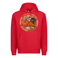 Red Bonfires flannels smores campfires pumpkin Premium Hoodie - NancyCooperArtShop