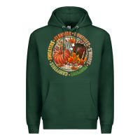 Sports Green Bonfires flannels smores campfires pumpkin Premium Hoodie - NancyCooperArtShop