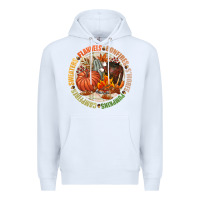 White Bonfires flannels smores campfires pumpkin Premium Hoodie - NancyCooperArtShop