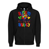 Black autism is not a disability it's a different abilit Zipper Hoodie - LillyAllenDesigns