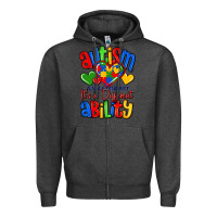 Charcoal Heather autism is not a disability it's a different abilit Zipper Hoodie - LillyAllenDesigns