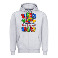 Heather Grey autism is not a disability it's a different abilit Zipper Hoodie - LillyAllenDesigns