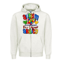 Oatmeal Heather autism is not a disability it's a different abilit Zipper Hoodie - LillyAllenDesigns