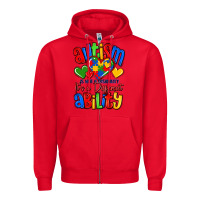 Red autism is not a disability it's a different abilit Zipper Hoodie - LillyAllenDesigns
