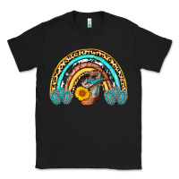 Black cowboy boots and hat rainbow Classic Tee - AdoDesignShop
