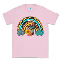 Bubblegum Pink cowboy boots and hat rainbow Classic Tee - AdoDesignShop