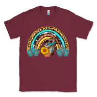 Burgundy cowboy boots and hat rainbow Classic Tee - AdoDesignShop
