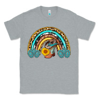 Heather Grey cowboy boots and hat rainbow Classic Tee - AdoDesignShop