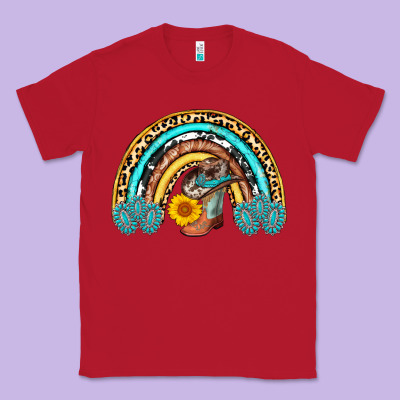 Cowboy Boots And Hat Rainbow Classic Tee Designed By Adodesignshop
