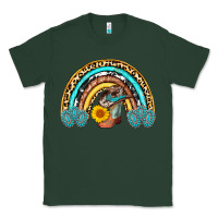 Sports Green cowboy boots and hat rainbow Classic Tee - AdoDesignShop