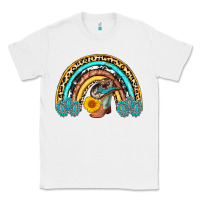 White cowboy boots and hat rainbow Classic Tee - AdoDesignShop