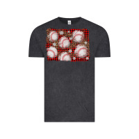 Vintage Black baseball christmas background Vintage Tee - AdoDesignShop