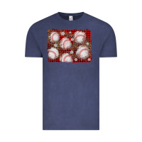 Vintage Denim baseball christmas background Vintage Tee - AdoDesignShop