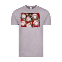 Vintage Zinc baseball christmas background Vintage Tee - AdoDesignShop