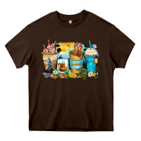 Chocolate Brown louisiana coffee cups Heavy Core Tee - Zillion Design Studio